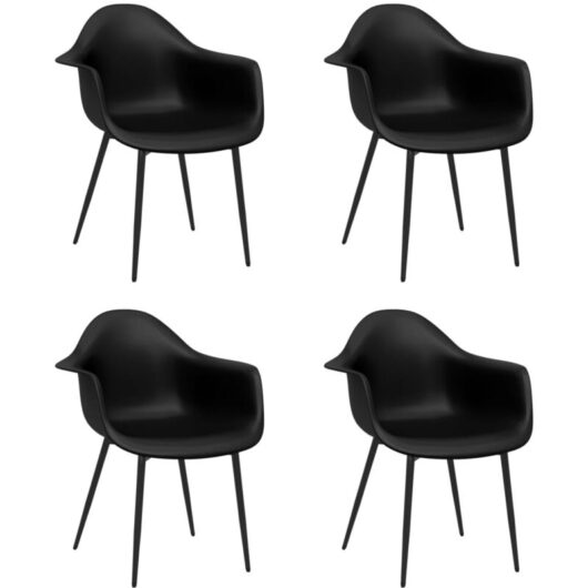 Vidaxl - Dining Chairs 4 pcs Black pp