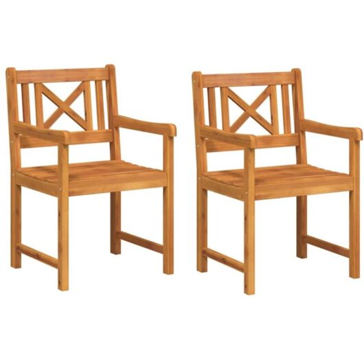 Vidaxl - Garden Chair 2 pcs Brown 56 x 56 x 90cm Solid Acacia wood
