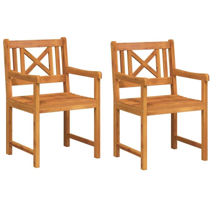 Vidaxl - Garden Chair 2 pcs Brown 56 x 56 x 90cm Solid Acacia wood