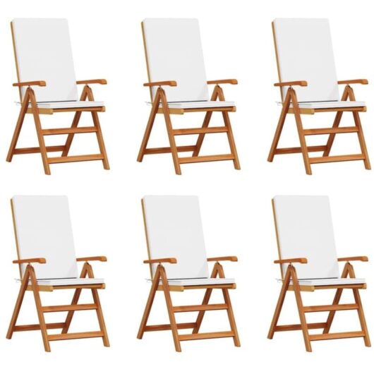 Vidaxl - Garden Chair 6 pcs Brown 57 x 71.5 x 104cm Solid Teak wood