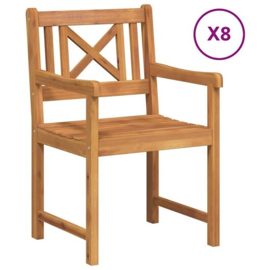 Vidaxl - Garden Chair 8 pcs Brown 56 x 56 x 90cm Solid Acacia wood