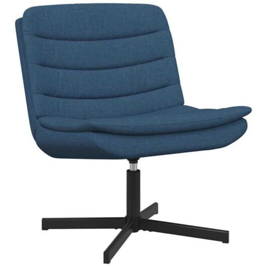Vidaxl - Swivel Chair Blue 63 x 75 x 76 cm Fabric