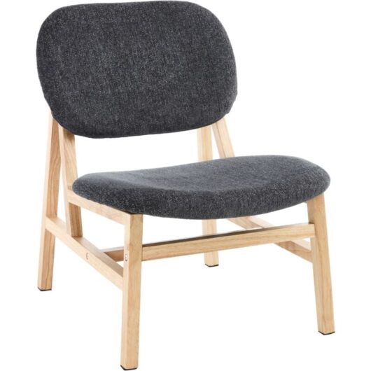 Wahson Office Chairs - Accent Chair in Chenille Fabric Seat Padded Occasional Leisure Chair in Wood Frame for Bedroom Living Room Cafe, Gray, Wahson