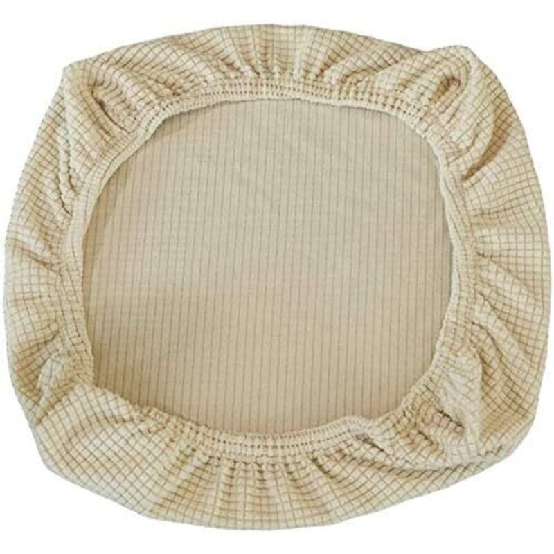 2 Pieces Elastic Spandex Chair Covers Washable Slipcovers for Office Chairs Dining Room Bar Wedding Party Decoration (Beige)