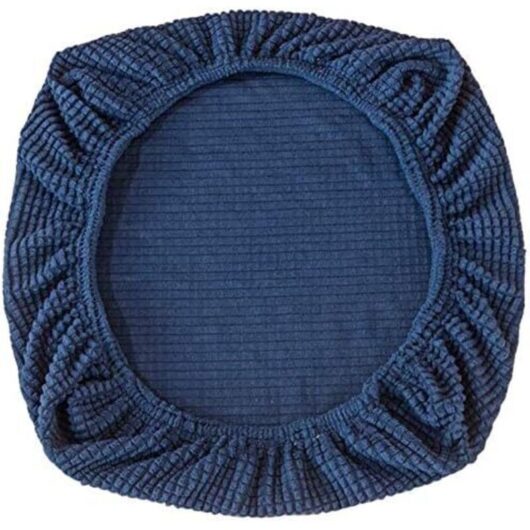 2 Pieces Elastic Spandex Chair Covers Washable Slipcovers for Office Chairs Dining Room Bar Wedding Party Decoration (Dark Blue)