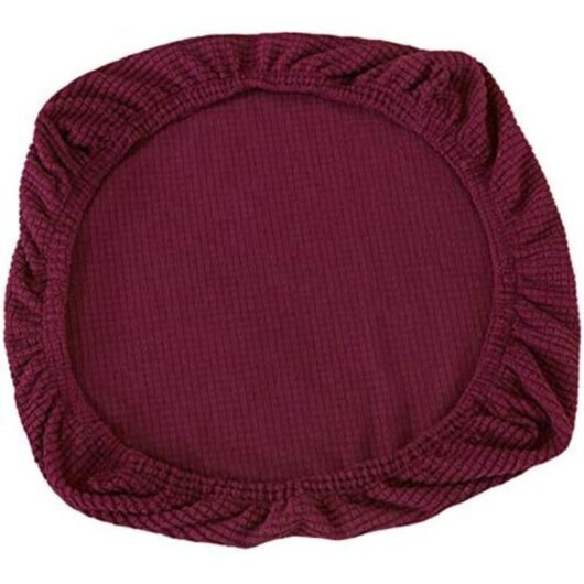 2 Pieces Elastic Spandex Chair Covers Washable Slipcovers for Office Chairs Dining Room Bar Wedding Party Decoration (Dark Purple)