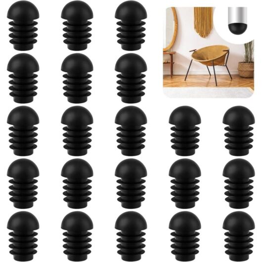 50 Pcs Chair Leg Protectors, 19mm Chair Leg Caps, Chair Leg Covers, Round Insert Chair Leg Caps