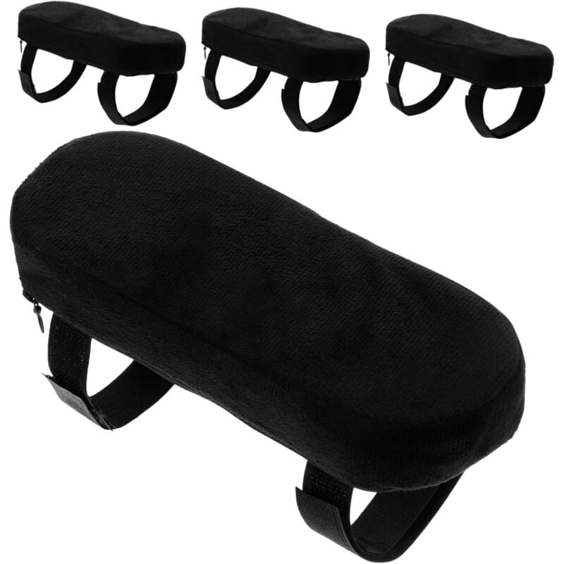 CCYKXA 4-Piece Set of Thickened and Adjustable Office Armrest Pads, Height-Improving Cushions, Washable, Non-Slip Covers for Office and Gaming Chairs