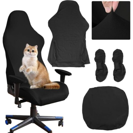 CCYKXA Gaming Chair Cover with Cushion and Armrest Covers, Office Chair Cover, Universal Stretchable Gaming Chair Cover for Swivel Chairs, Office or