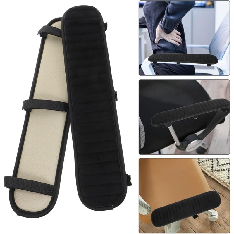 CCYKXA Non-Slip Plush Armrest Cover for Office Chair, Removable and Comfortable Armrest Protector for Swivel Chairs (Set)