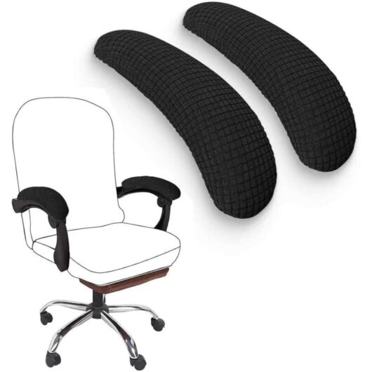 CCYKXA Office Chair Armrest Covers, Stretchable Polyester Protective Office Chair Cover Relieves Elbow Pain, Office Chair Armrest Cover (length