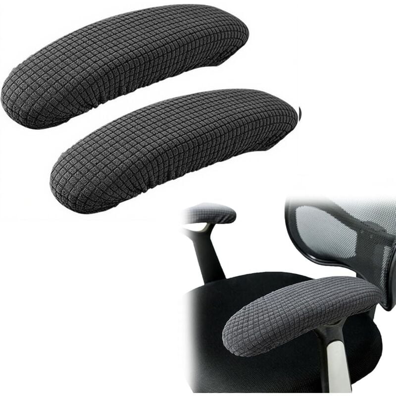 CCYKXA Office Chair Armrest Covers, Stretchable Polyester Protective Office Chair Covers Relieve Elbow Pain, Office Chair Armrest Cover (Grey)