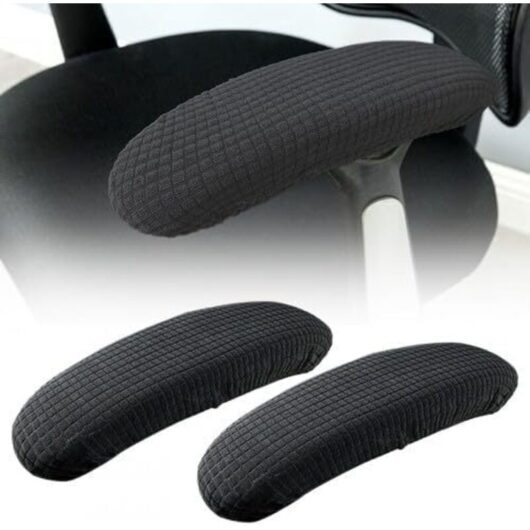 CCYKXA Pair Removable Elastic Armrest Covers, Chair Armrest Covers, Stretchable Office Chair Armrest Covers, Desk Chair Arm Cover for Home, Office,