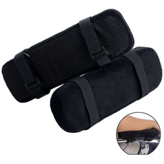 CCYKXA Set of 2 Ergonomic Armrest Cushions for Office Chairs - Memory Foam - Elbow Relief Covers