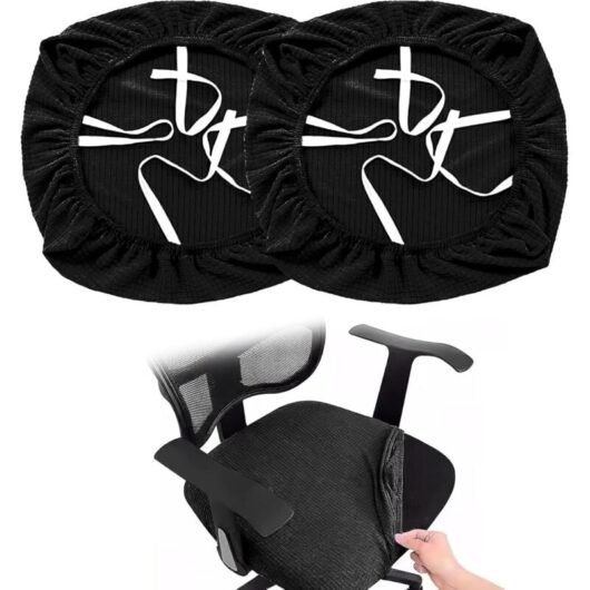 CCYKXA Set of 2 Stretch Chair Covers for Office Chairs, Universal Seat Covers, Elastic and Washable, Suitable for Home, Bar, Wedding Decoration