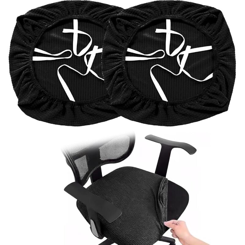 CCYKXA Set of 2 Stretch Chair Covers for Office Chairs, Universal Seat Covers, Elastic and Washable, Suitable for Home, Bar, Wedding Decoration