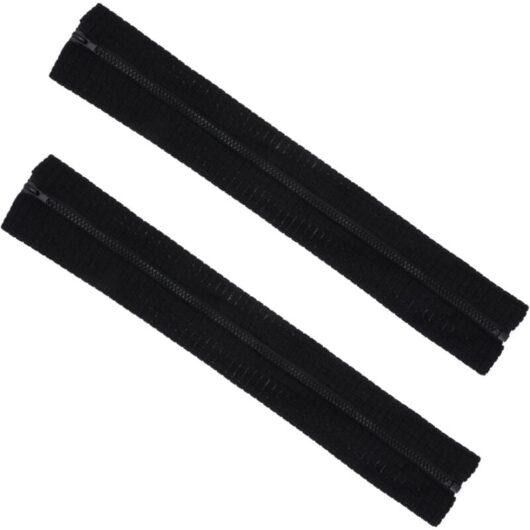 CCYKXA pair of office armrest covers with zipper closure, stretchable and removable spandex, hand rests for office chair (black)