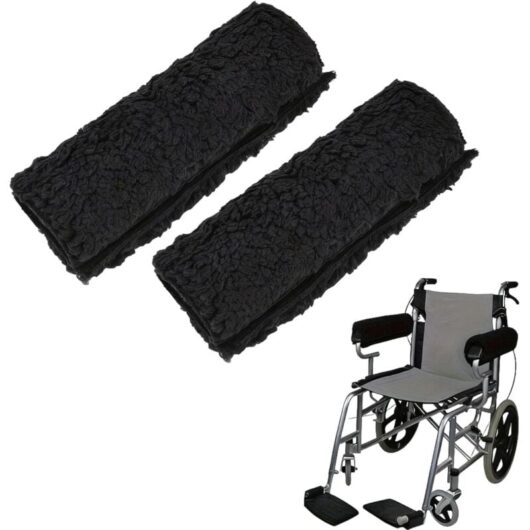 CCYKXA pcs Office Chair Armrest Covers, Armrest Covers with Zipper, Armrest Cover for Office Chair (Black)