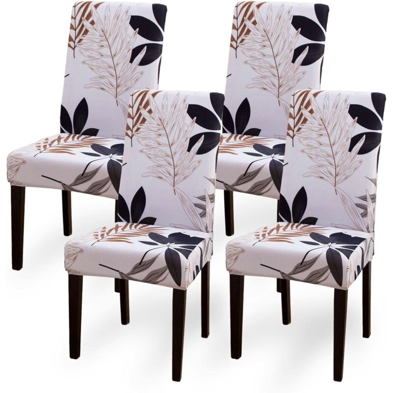Chair Cover, Stretch Dining Chair Cover 4 Pieces, Removable Washable Decoration Chair Slipcover Chairs Protector
