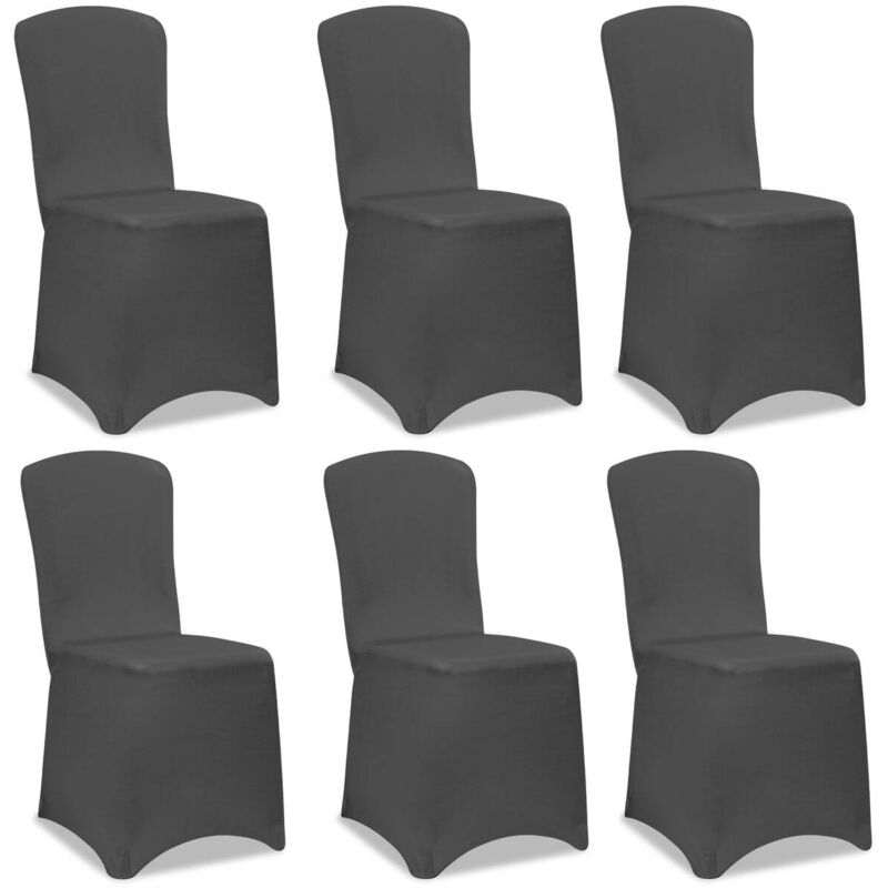 Chair Covers Set of 6 Stretch Slipcovers for High-Back Dining Chairs oeko-tex® Certified Washable & Reusable Ideal for Christmas, Weddings, Parties