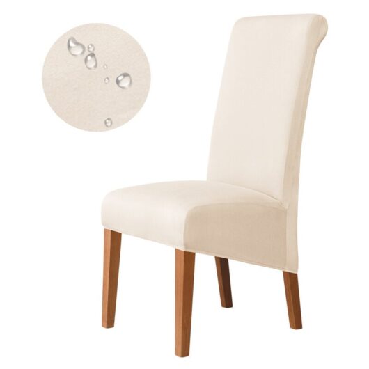 Chair Covers pour Salle à Manger, Housse de siège Extensible Douce pour Grande Chaise de Salle à Manger, Protecteur de Chaise Parsons Lavable