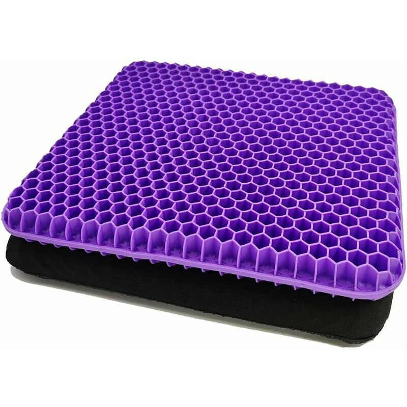 Chair Cushion, Breathable Gel Cushion, Anti Bedsore Cushion, Relieves Pressure on Orthopedic with Non-Slip Cover for Car/Office/Home/Wheelchair
