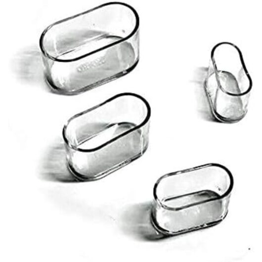 Chair Leg Covers, Oval Silicone Furniture Feet Pads, Table Covers, Floor Scratch Protectors, 8-24 Pieces - Transparent / 24 Pieces - 15 x 30 mm