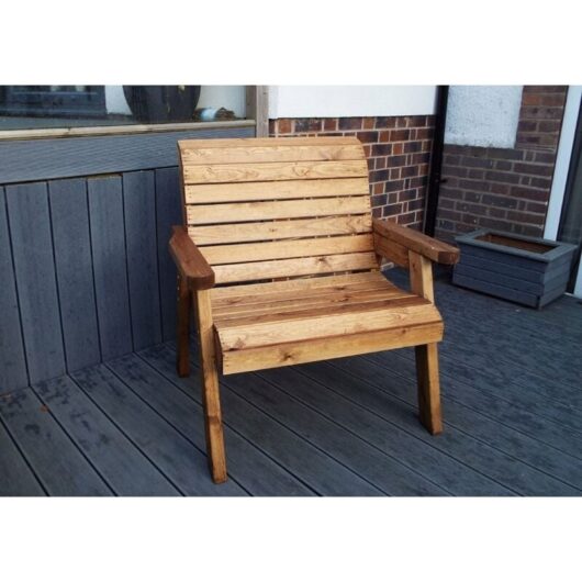Charles Taylor - Large Chair, Wooden Garden Chair - W98 x D74 x H98 - Fully Assembled