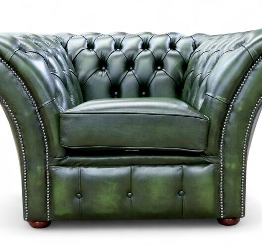 Chesterfield Balmoral Club Chair Antique Green Leather