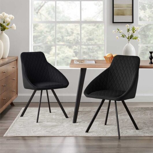 Clipop - Dining Chairs Set of 2 Velvet Kitchen Counter Chairs with Backrest and Sturdy Metal Legs, Retro Reception Chairs for Home Office Restaurant