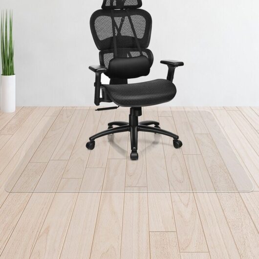Costway - Anti-Slip pvc Chair Protect Mat Clear Multi-Purpose Floor Protector Home Office
