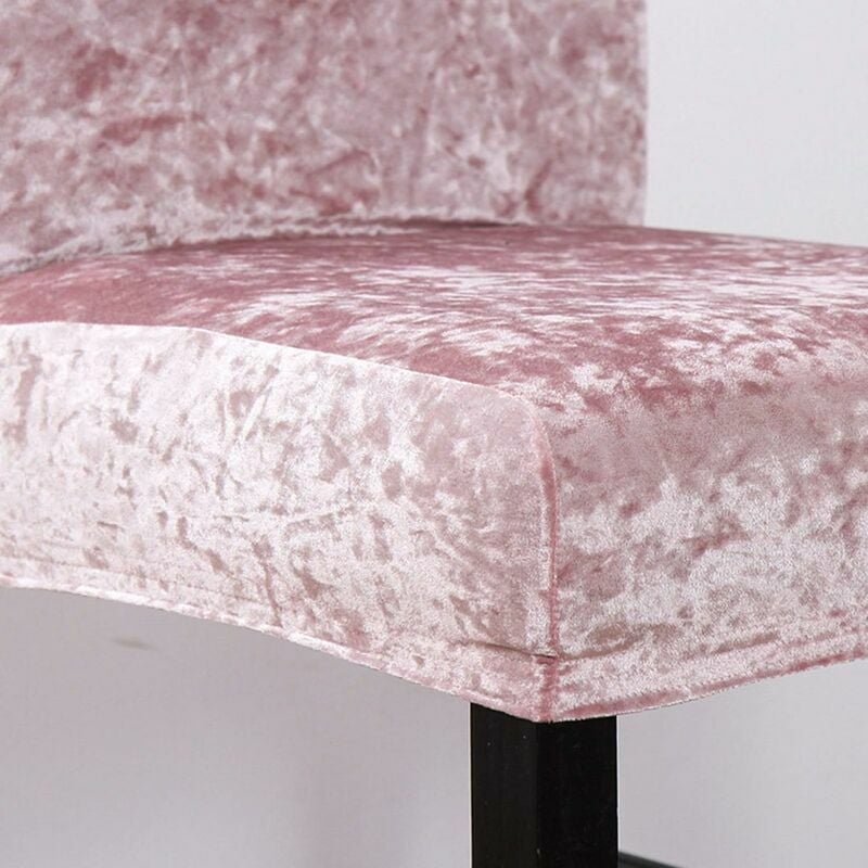 Crushed Velvet Dining Chair Covers Set of 4,Stretch Removable Washable Dining Chair Slipcover Super Soft High Back Chair Cover Protector for Wedding