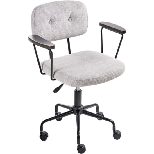 Desk Chair ALGERITA Fabric Light Grey