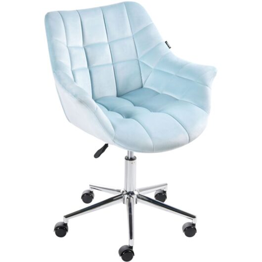 Desk Chair LABELLE Velvet Light Blue
