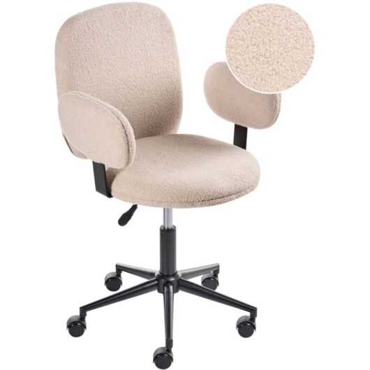 Desk Chair MORAGA Boucle Beige
