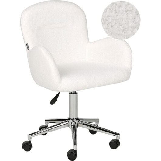 Desk Chair PRIDDY Boucle Off-White