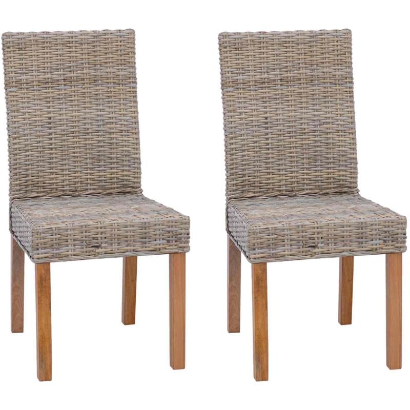 Dining Chair 2 pcs Kubu Grey 45 x 54 x 93 cm vidaXL