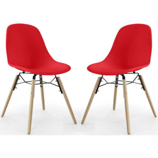 Dining Chair - Scandinavian Design - Wooden Legs - Pack of 2 - Skögur