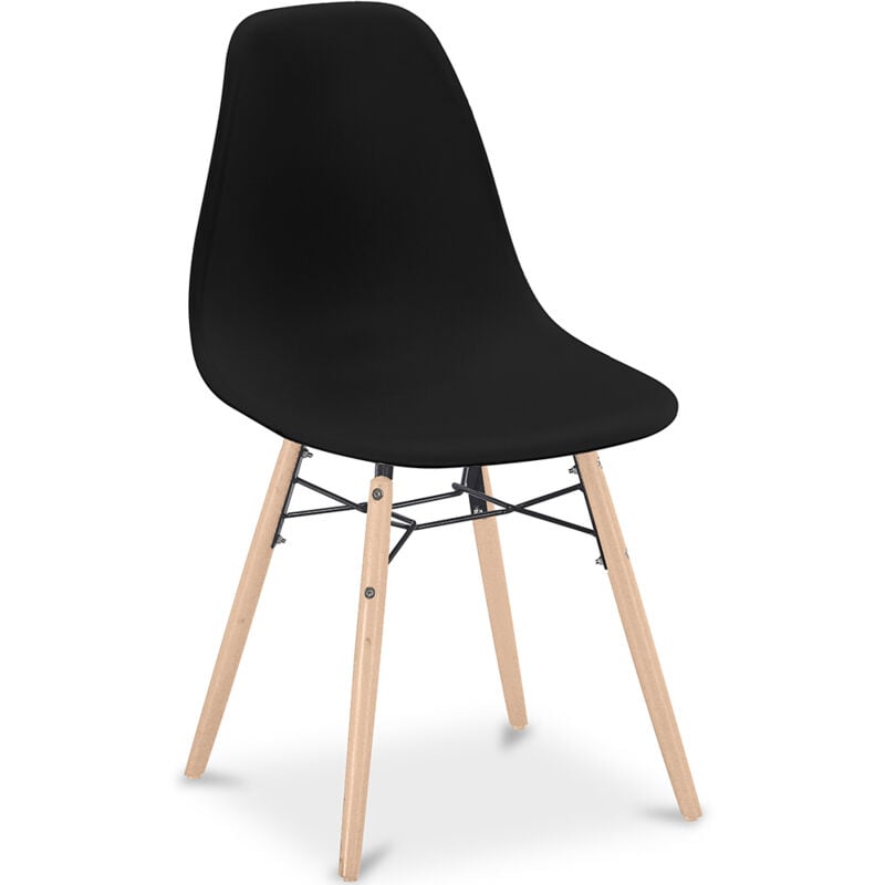 Dining Chair - Scandinavian Design - Wooden Legs - Skögur Black