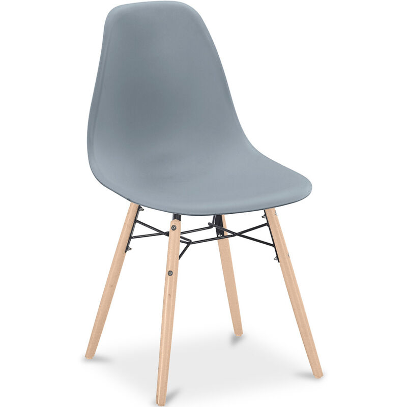 Dining Chair - Scandinavian Design - Wooden Legs - Skögur Light grey