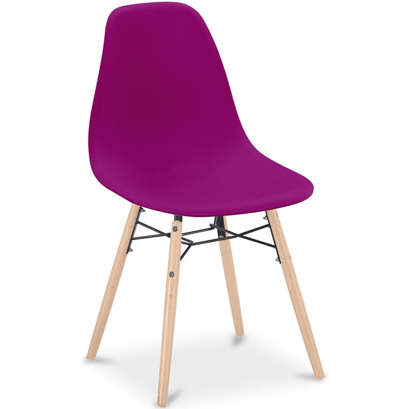 Dining Chair - Scandinavian Design - Wooden Legs - Skögur Mauve