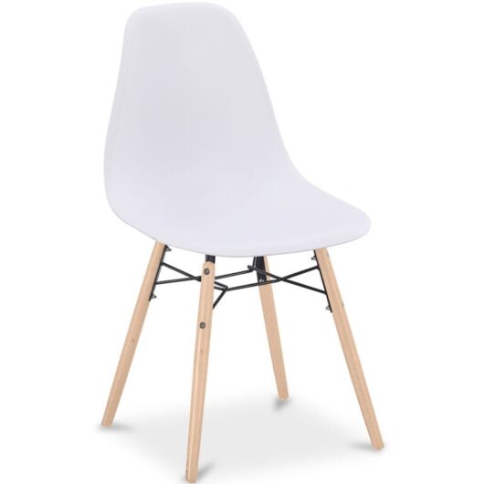 Dining Chair - Scandinavian Design - Wooden Legs - Skögur White