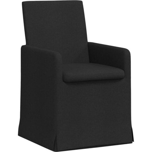 Dining Chairs 2 pcs Black 57 x 67 x 95 cm Fabric vidaXL