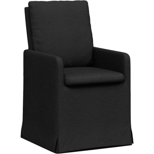 Dining Chairs 2 pcs Black 57 x 67 x 98 cm Fabric vidaXL