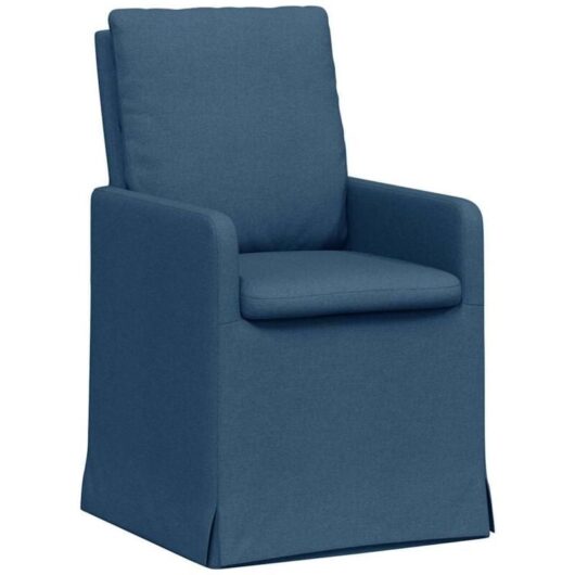 Dining Chairs 2 pcs Blue 57 x 67 x 98 cm Fabric vidaXL