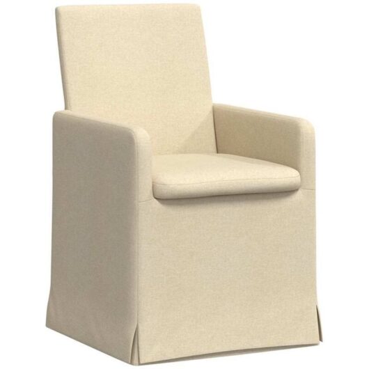 Dining Chairs 2 pcs Cream 57 x 67 x 95 cm Fabric vidaXL