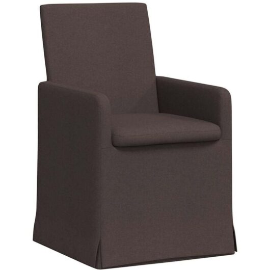 Dining Chairs 2 pcs Dark brown 57 x 67 x 95 cm Fabric vidaXL