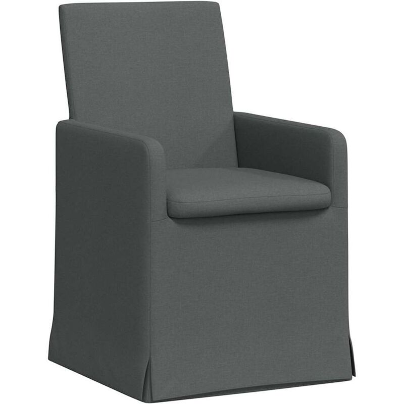 Dining Chairs 2 pcs Dark grey 57 x 67 x 95 cm Fabric vidaXL