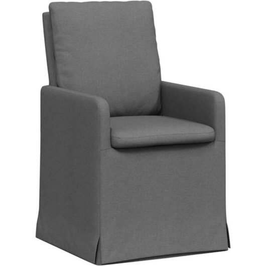 Dining Chairs 2 pcs Dark grey 57 x 67 x 98 cm Fabric vidaXL