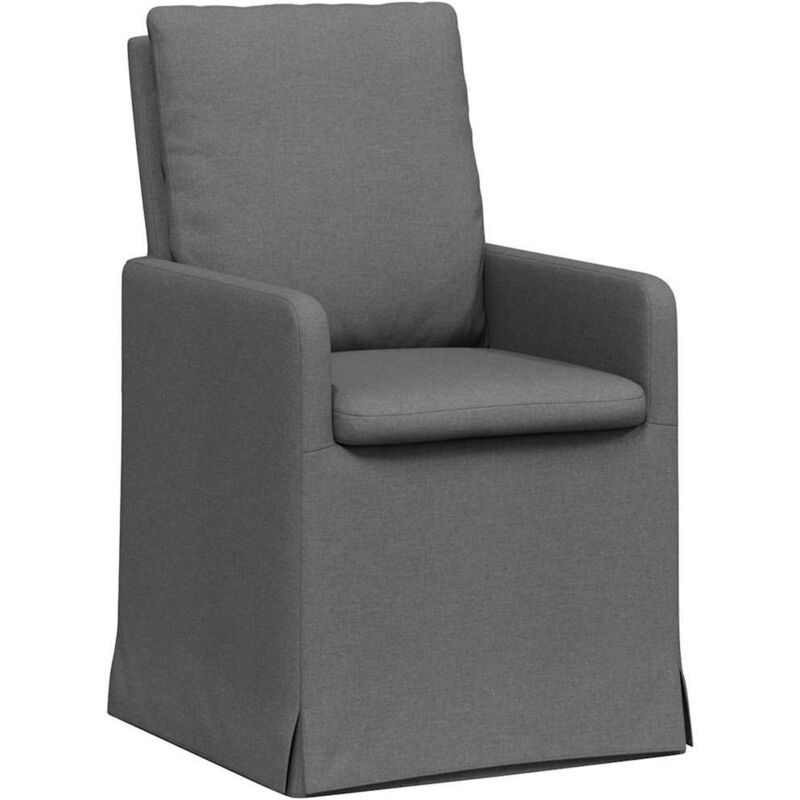 Dining Chairs 2 pcs Dark grey 57 x 67 x 98 cm Fabric vidaXL